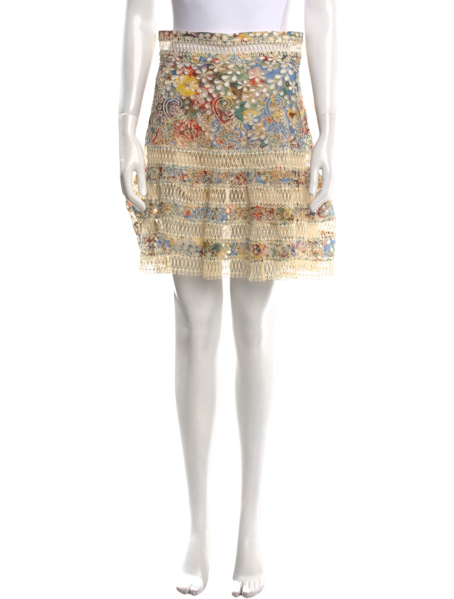 Zimmermann Floral Print Knee-Length Skirt