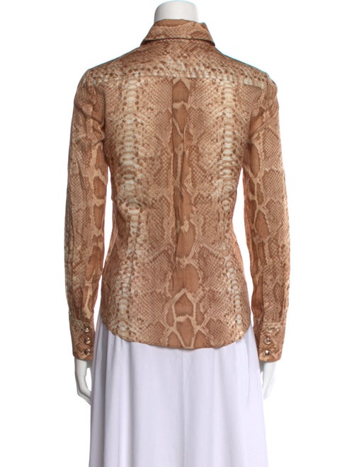 Zimmermann Linen Animal Print Button-Up Top