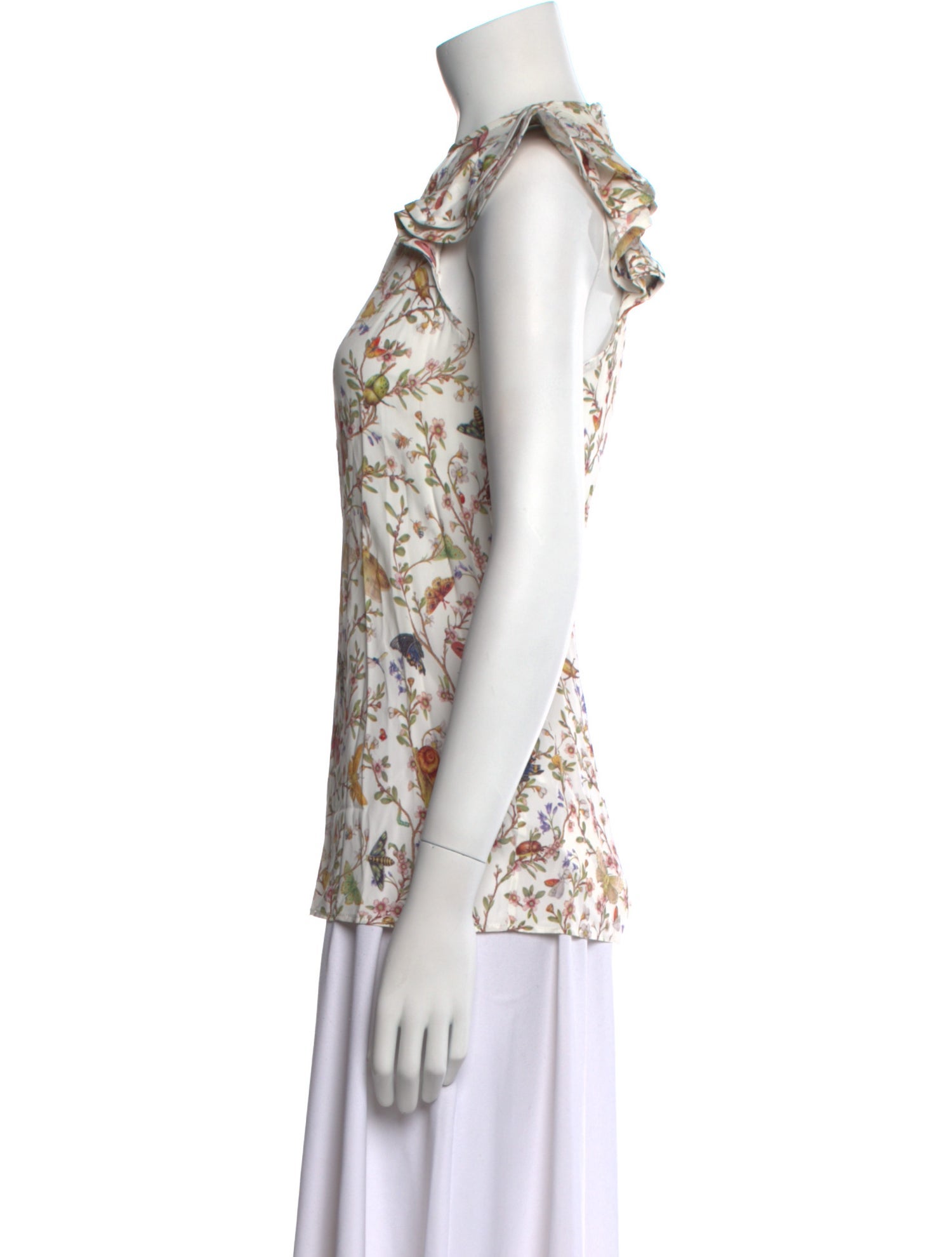 Zimmermann Floral Print Bateau Neckline Blouse