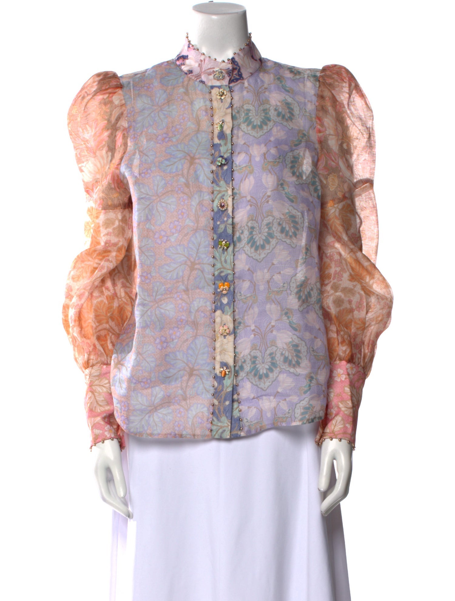 Zimmermann Linen Floral Print Blouse
