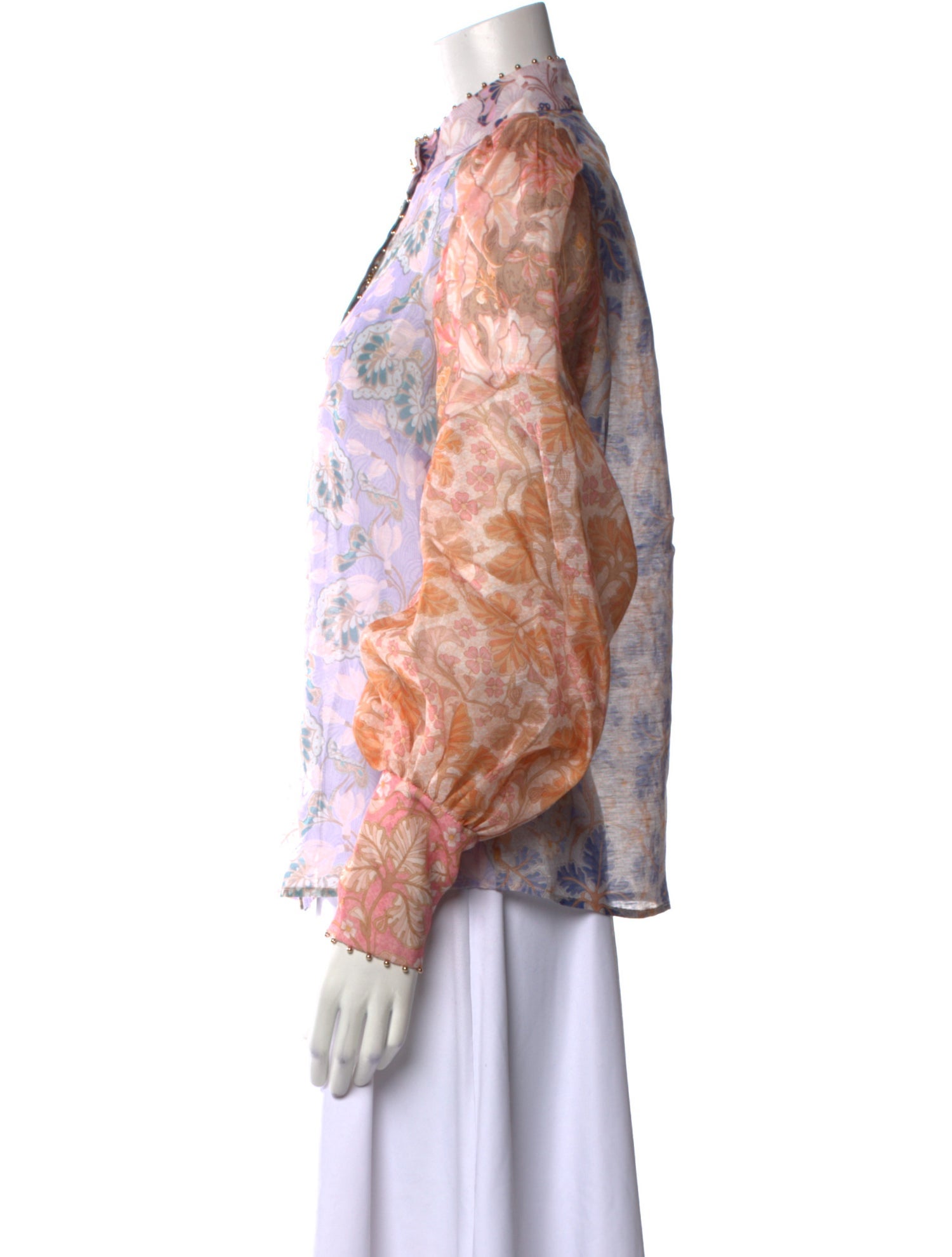 Zimmermann Linen Floral Print Blouse