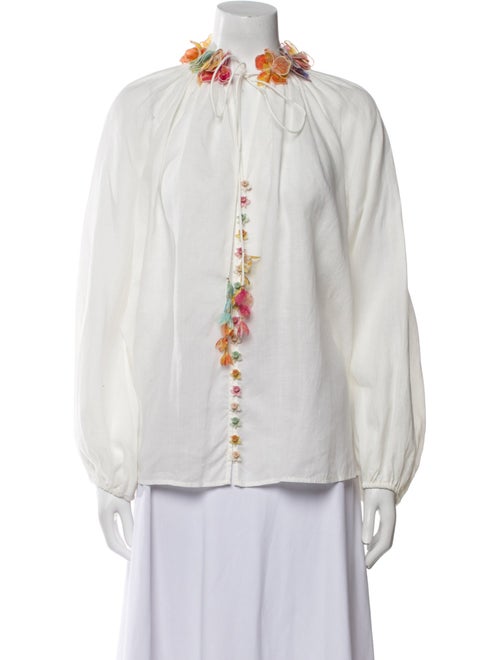 Zimmermann Angora Mock Neck Blouse