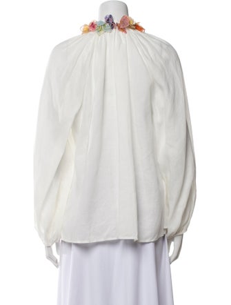 Zimmermann Angora Mock Neck Blouse