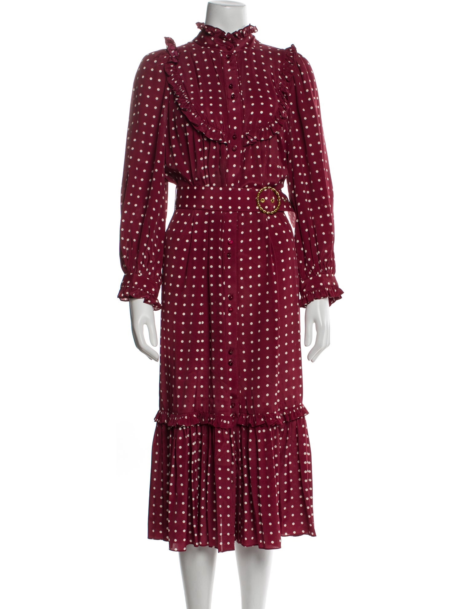 Zimmermann Polka Dot Print Long Dress