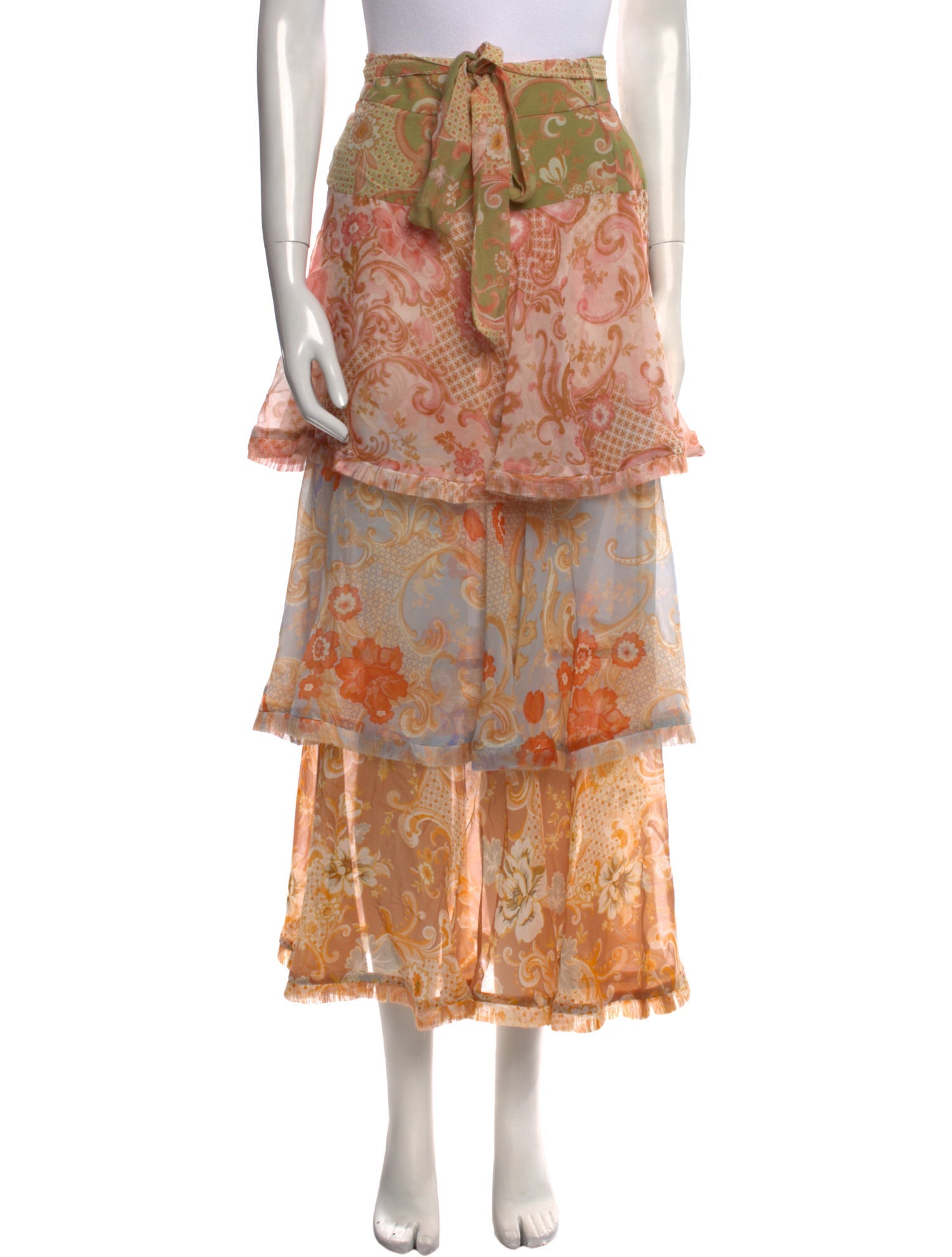 Zimmermann Floral Print Midi Length Skirt