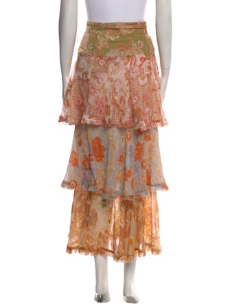 Zimmermann Floral Print Midi Length Skirt