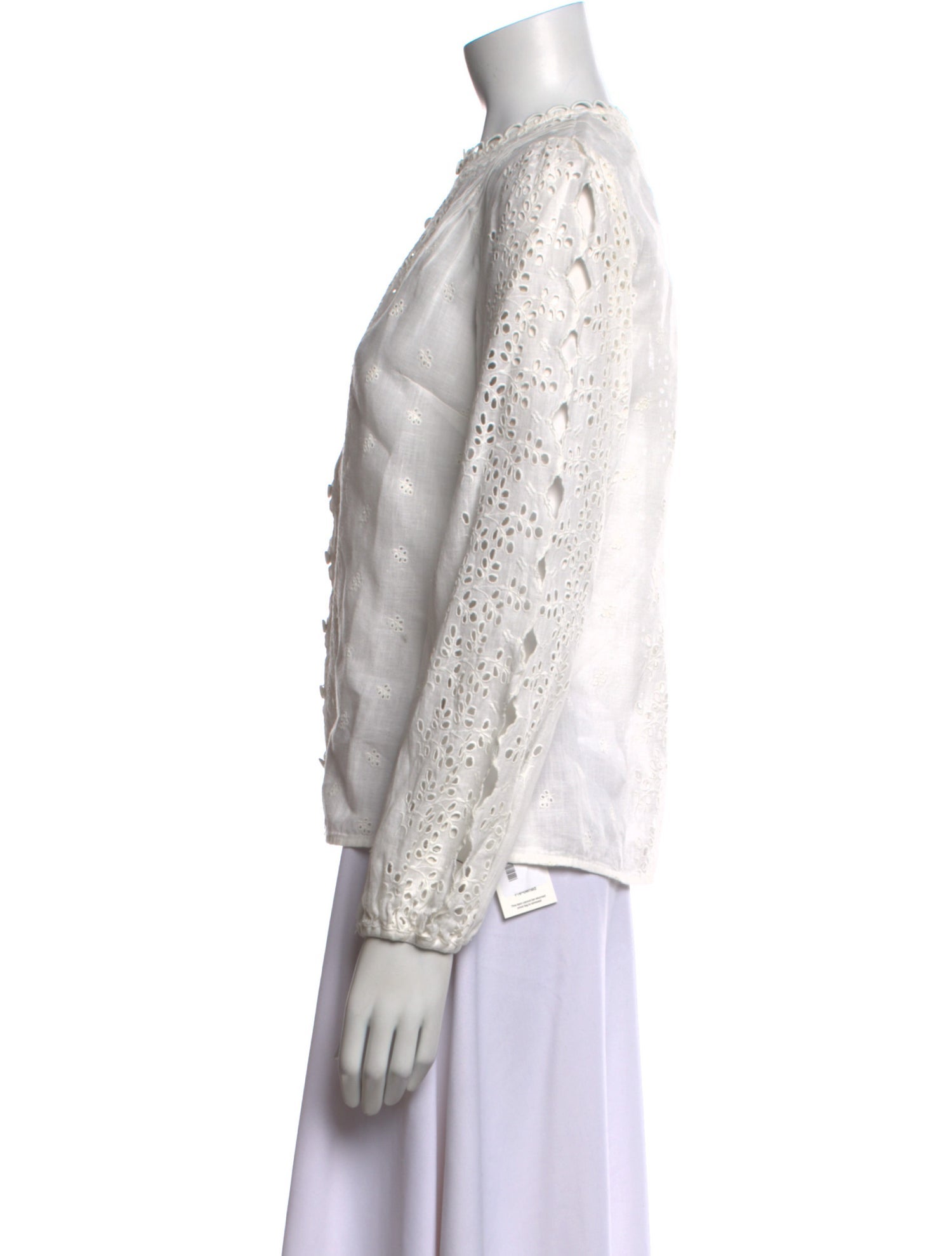 Zimmermann Linen Mock Neck Blouse