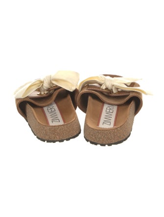 Zimmermann Suede Animal Print Slides