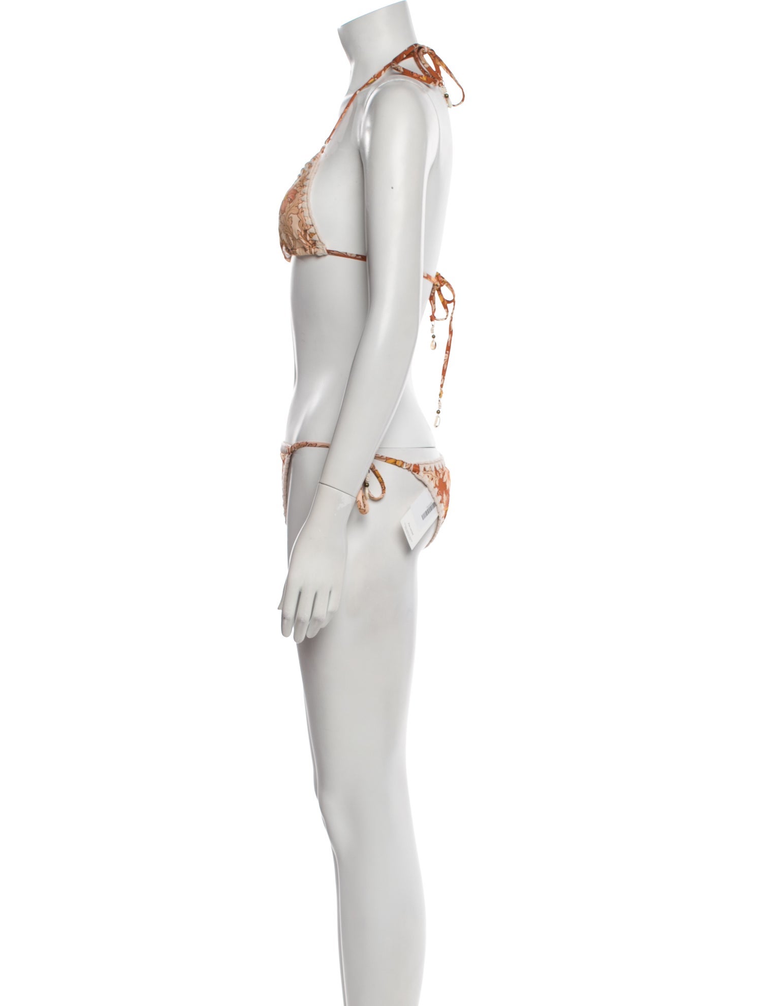 Zimmermann Floral Print Beaded Accents Bikini