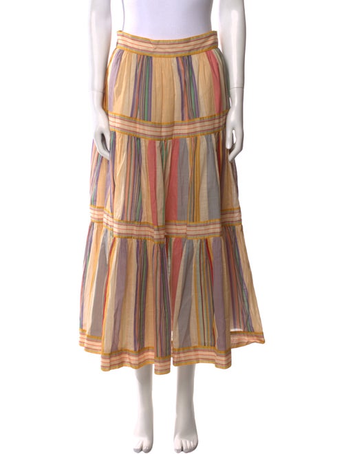 Zimmermann Striped Midi Length Skirt