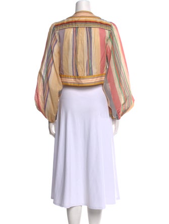 Zimmermann Striped V-Neck Top