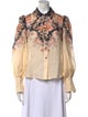 Zimmermann Floral Print Long Sleeve Button-Up Top