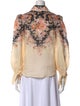 Zimmermann Floral Print Long Sleeve Button-Up Top