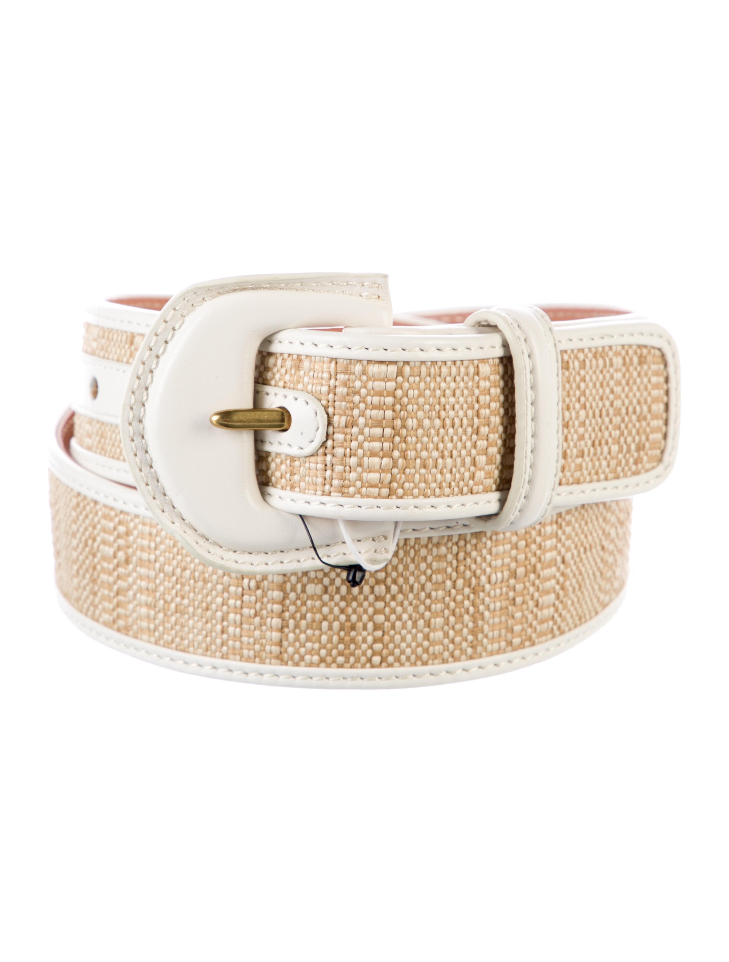 Zimmermann Raffia Leather Trim Embellishment Belt w/ Tags