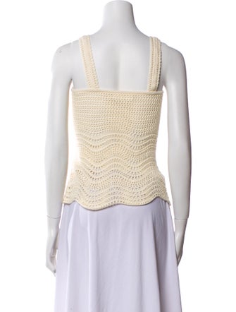 Zimmermann Square Neckline Sleeveless Crop Top