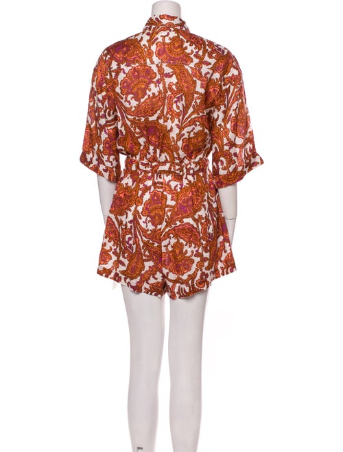Zimmermann Linen Floral Print Romper