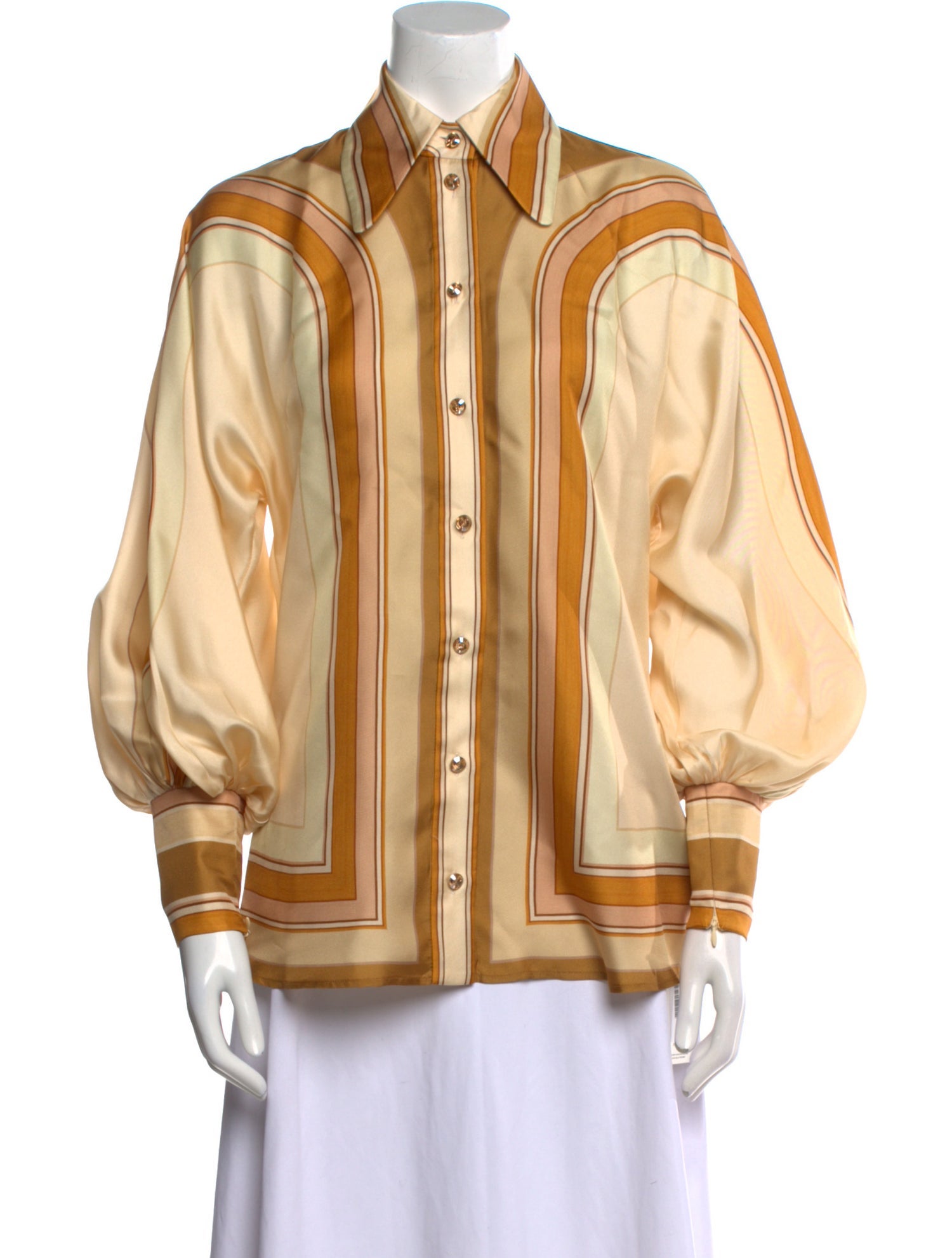 Zimmermann Silk Printed Button-Up Top