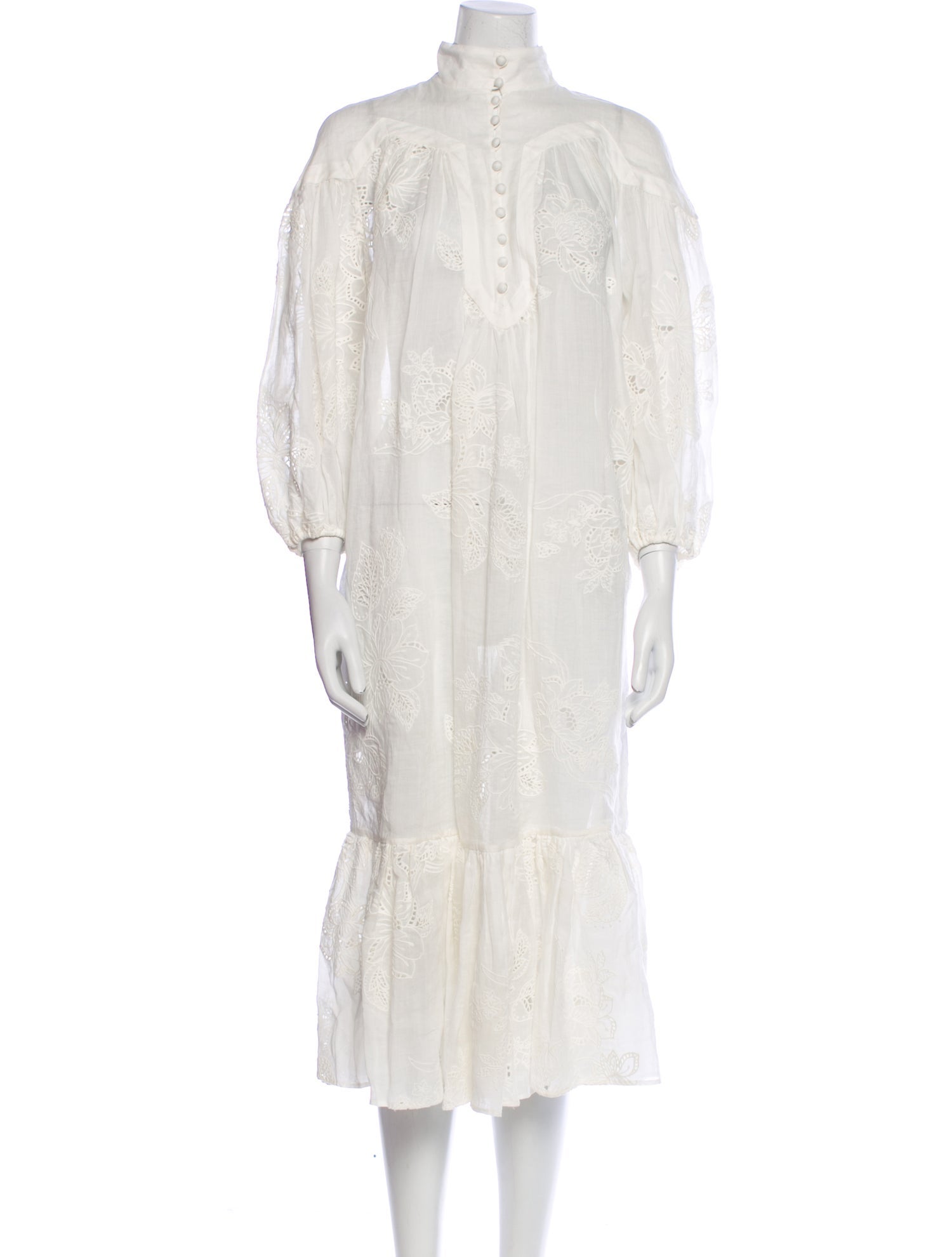 Zimmermann Mock Neck Midi Length Dress