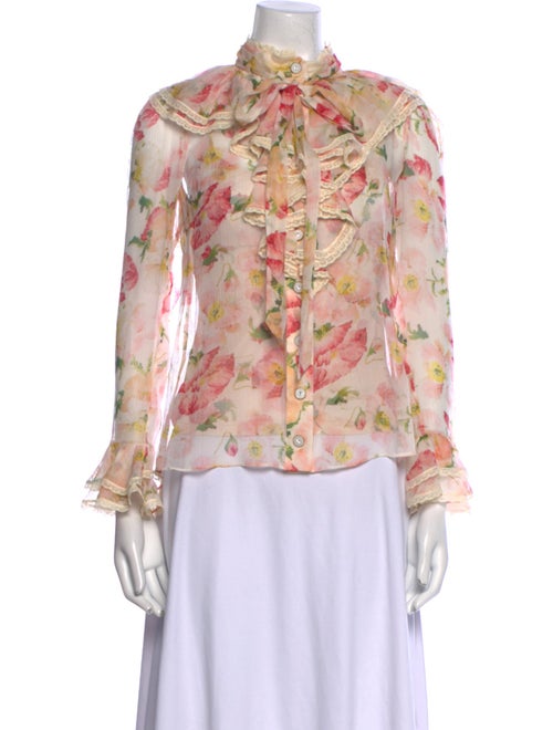 Zimmermann Silk Floral Print Blouse