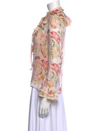 Zimmermann Silk Floral Print Blouse