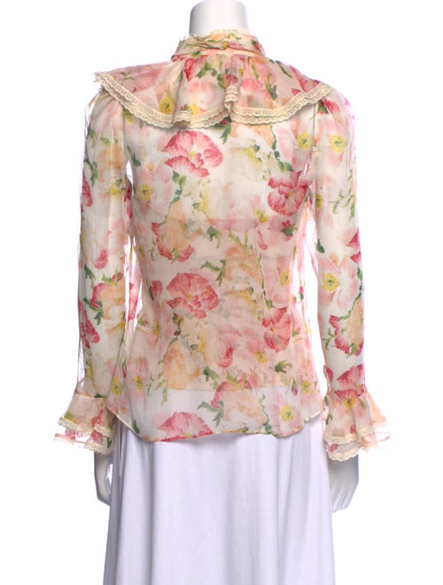 Zimmermann Silk Floral Print Blouse