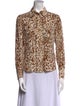 Zimmermann Silk Animal Print Button-Up Top