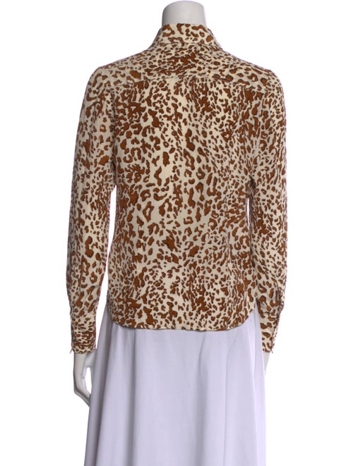 Zimmermann Silk Animal Print Button-Up Top