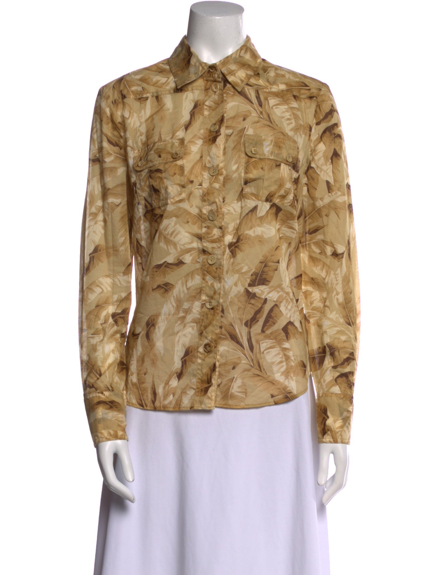 Zimmermann Printed Long Sleeve Button-Up Top