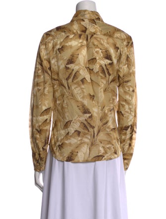 Zimmermann Printed Long Sleeve Button-Up Top