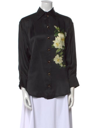 Zimmermann Silk Graphic Print Button-Up Top