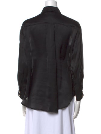 Zimmermann Silk Graphic Print Button-Up Top