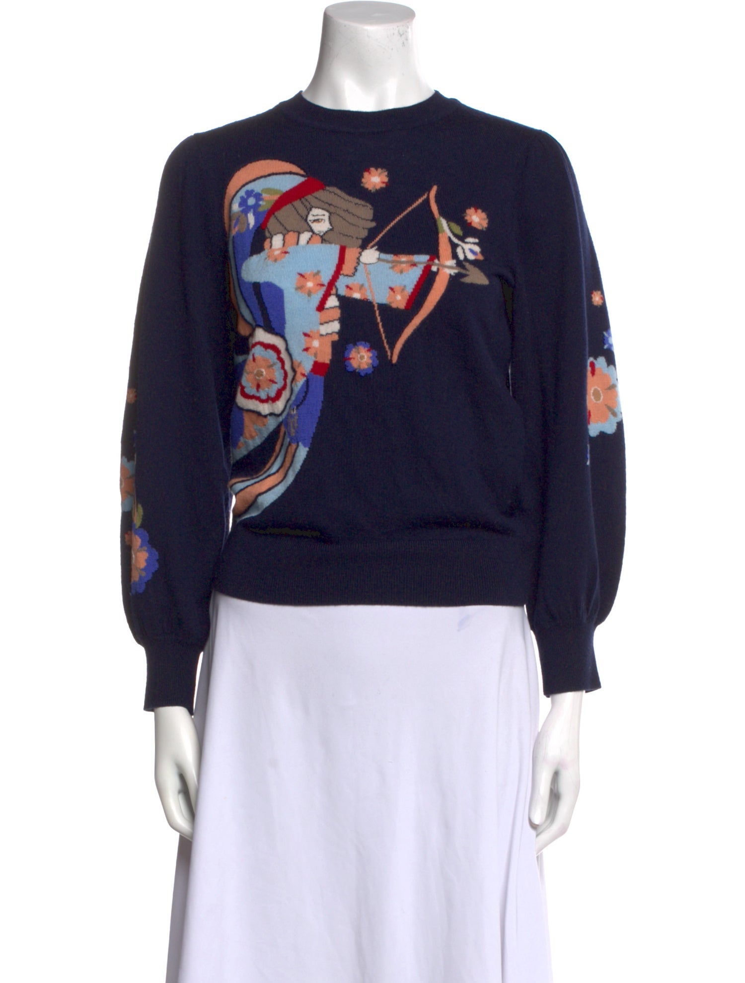 Zimmermann Merino Wool Graphic Print Sweater