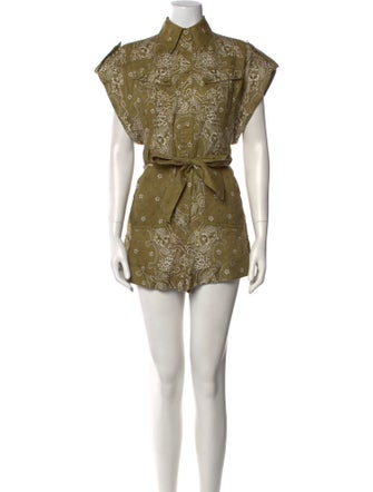 Zimmermann Linen Printed Romper