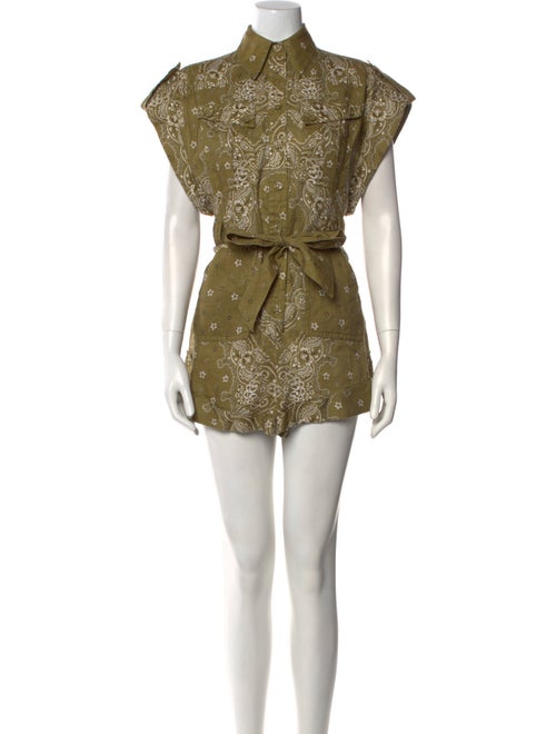Zimmermann Linen Printed Romper