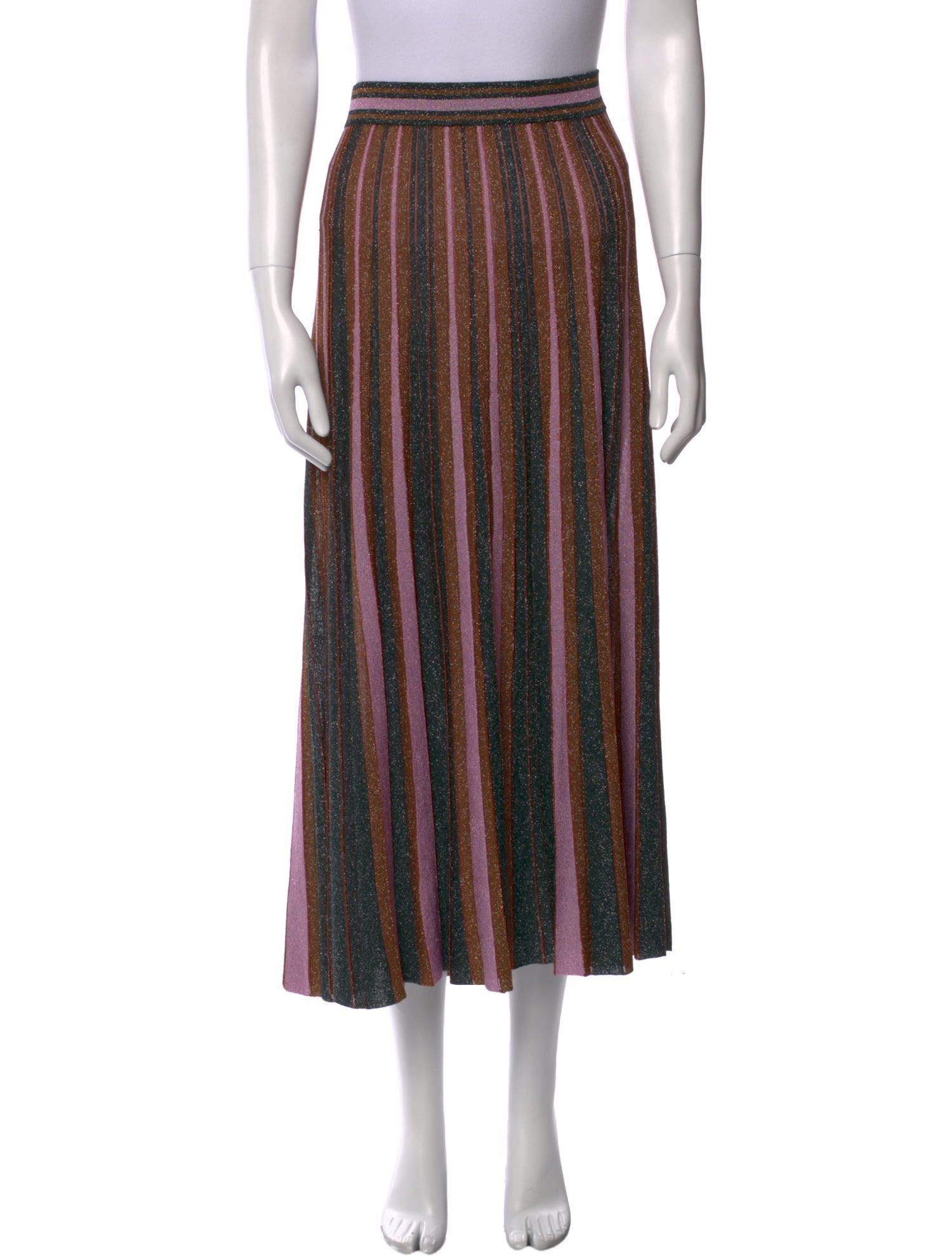 Zimmermann Striped Midi Length Skirt