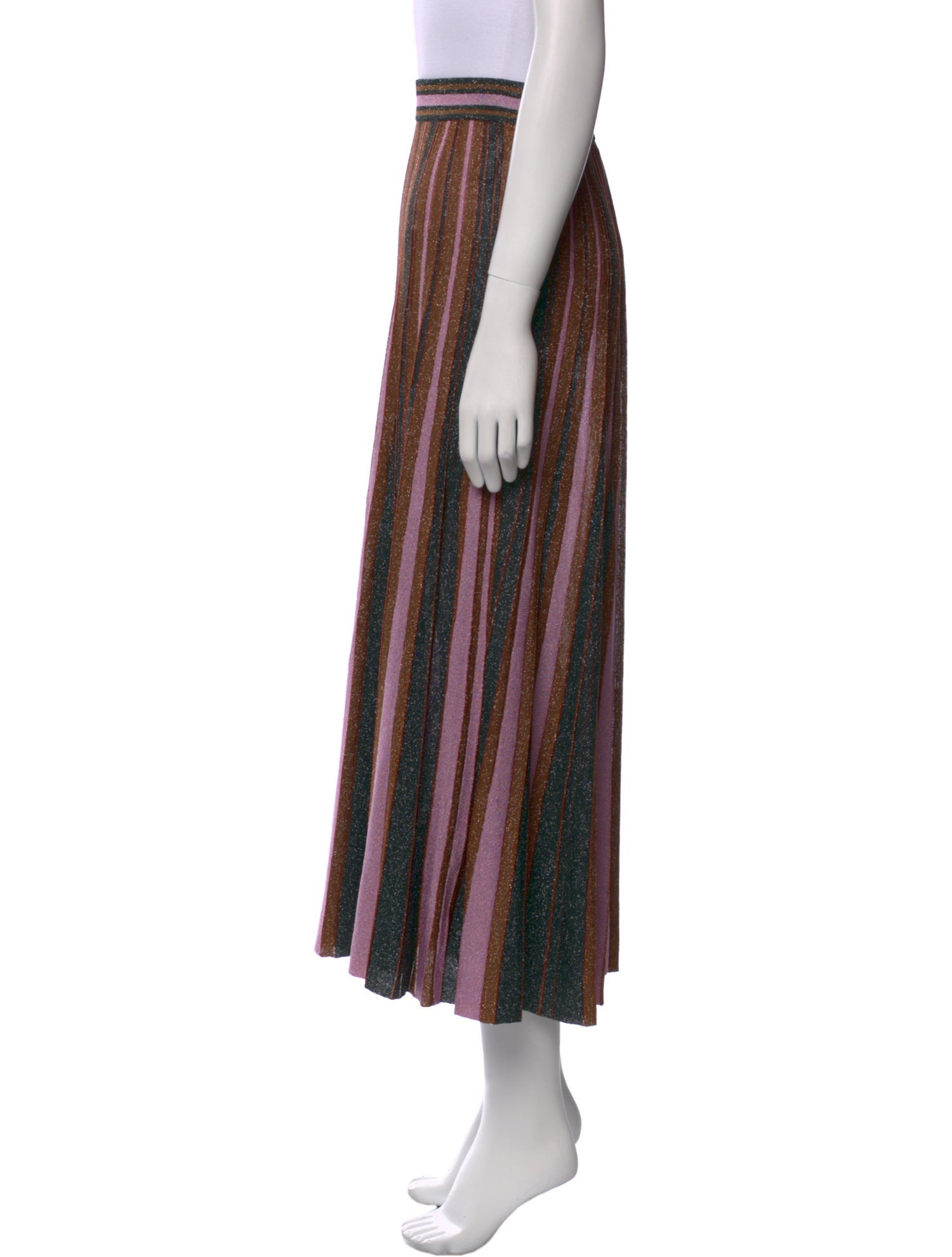 Zimmermann Striped Midi Length Skirt