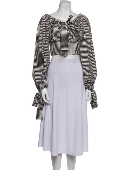 Zimmermann Striped Scoop Neck Crop Top