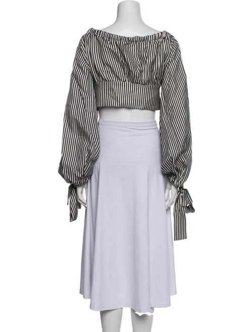 Zimmermann Striped Scoop Neck Crop Top