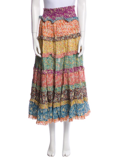 Zimmermann Floral Print Midi Length Skirt