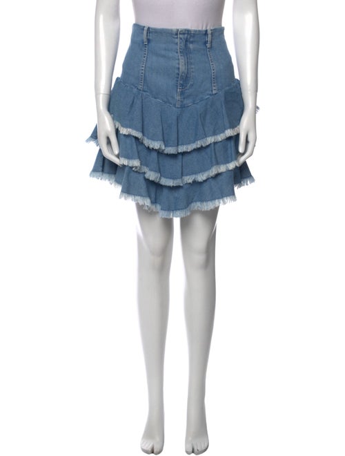 Zimmermann Raw-Edge Trim Mini Skirt