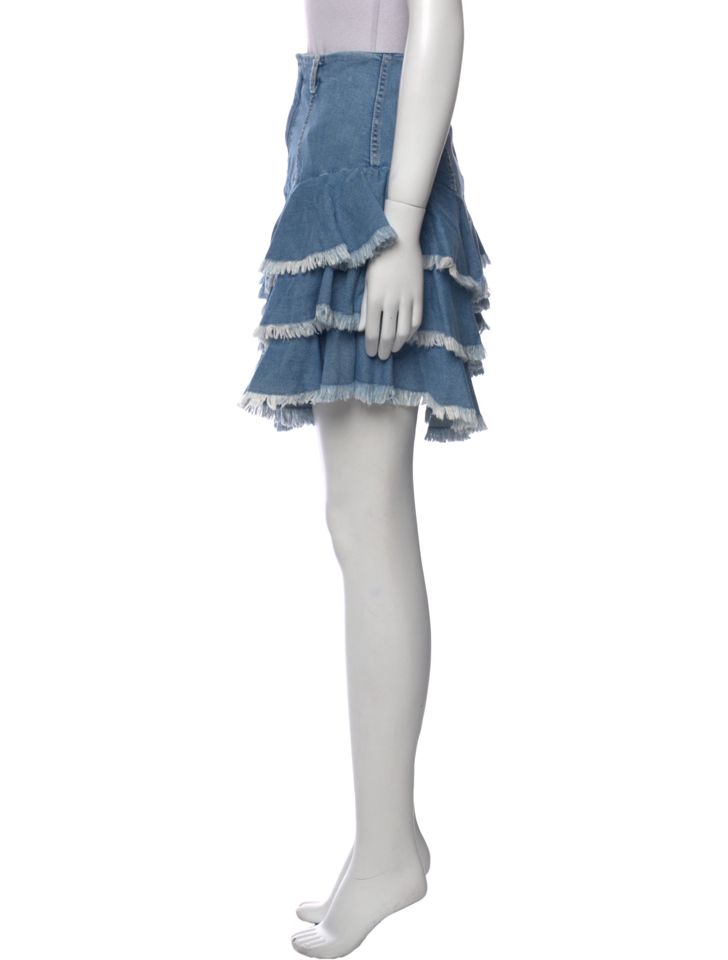 Zimmermann Raw-Edge Trim Mini Skirt