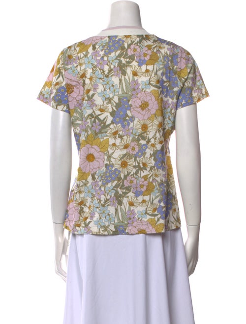 Zimmermann Linen Floral Print T-Shirt