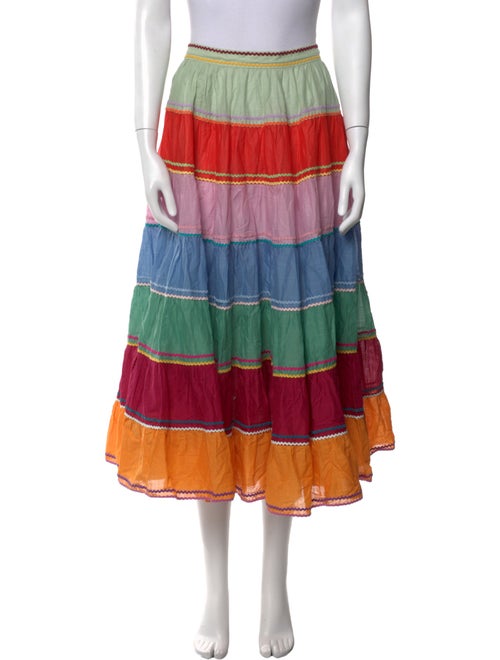 Zimmermann Striped Midi Length Skirt