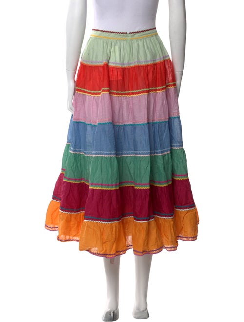 Zimmermann Striped Midi Length Skirt