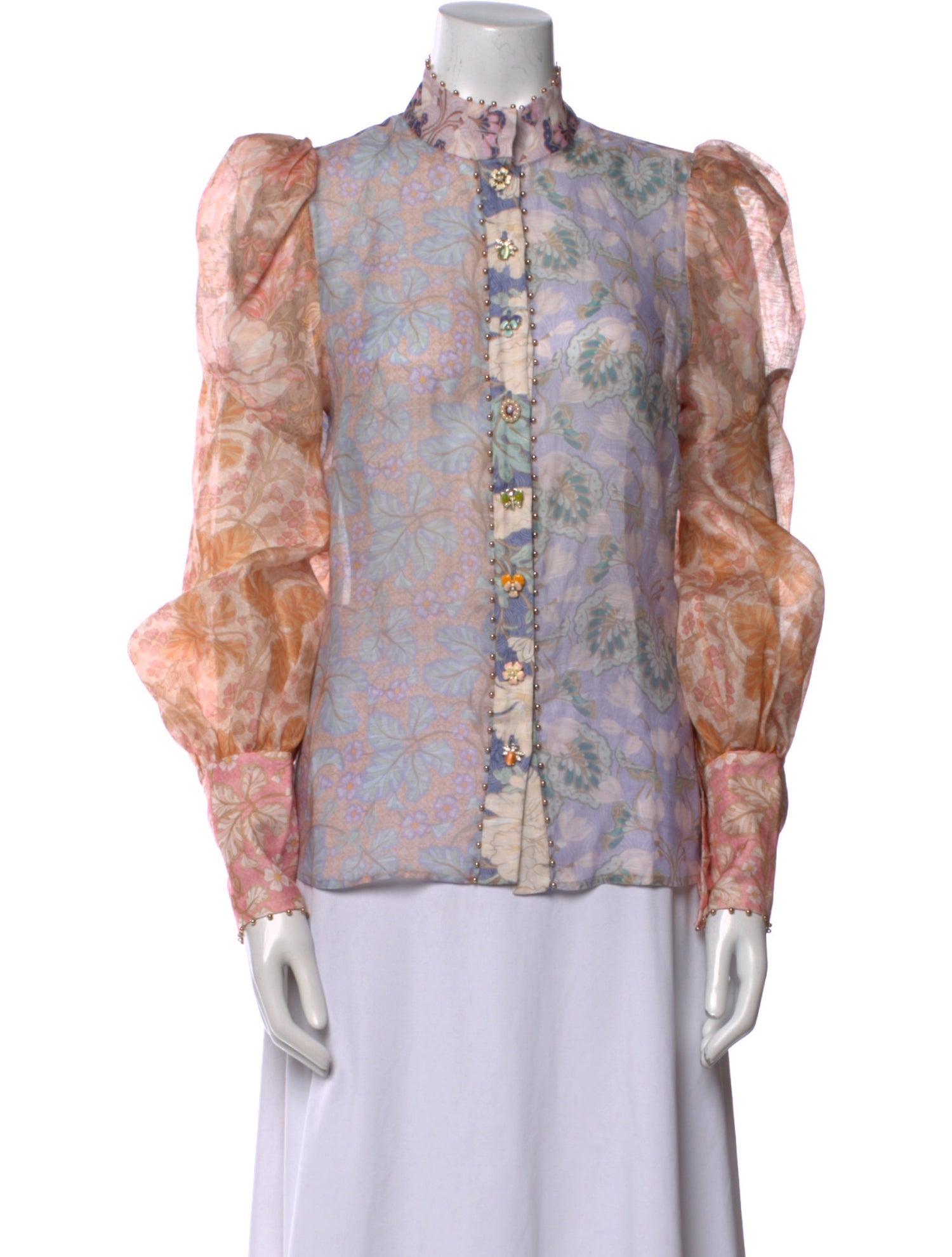 Zimmermann Linen Floral Print Blouse