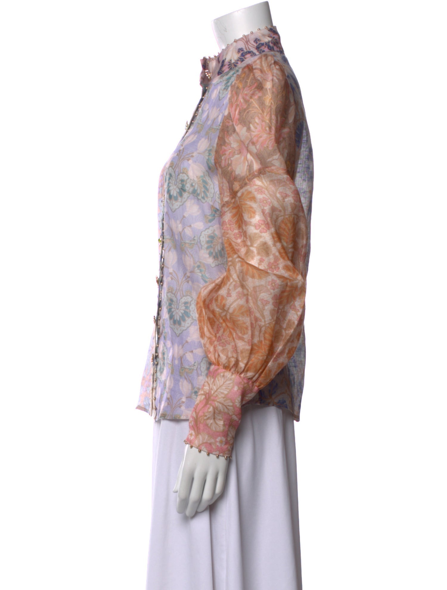 Zimmermann Linen Floral Print Blouse