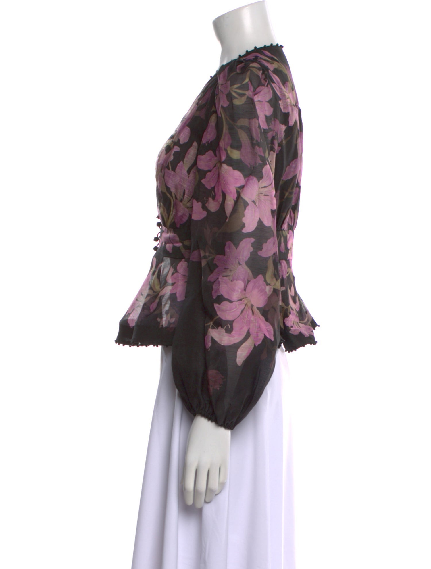 Zimmermann Linen Floral Print Blouse