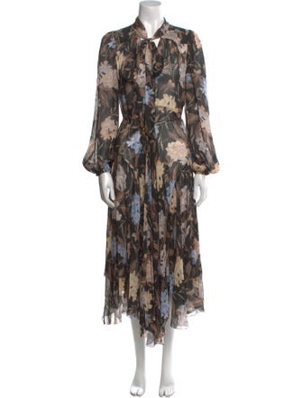 Zimmermann Floral Print Midi Length Dress