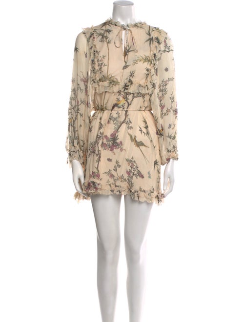 Zimmermann Silk Floral Print Romper