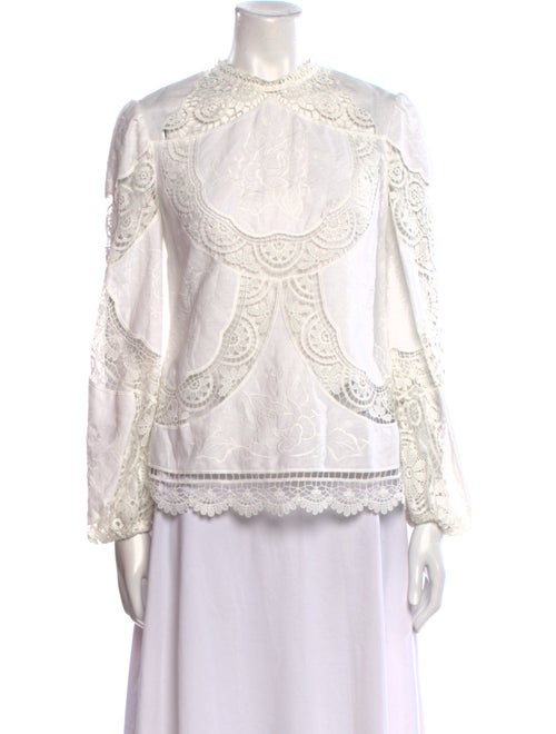 Zimmermann Linen Lace Pattern Blouse